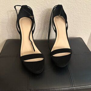 Charlotte Russe Black Strappy Heels